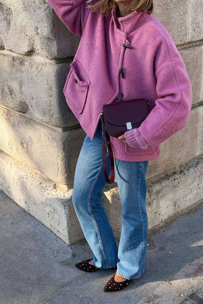 Umhängetasche Aus Leder - Dunkelrot von Sissy-Boy