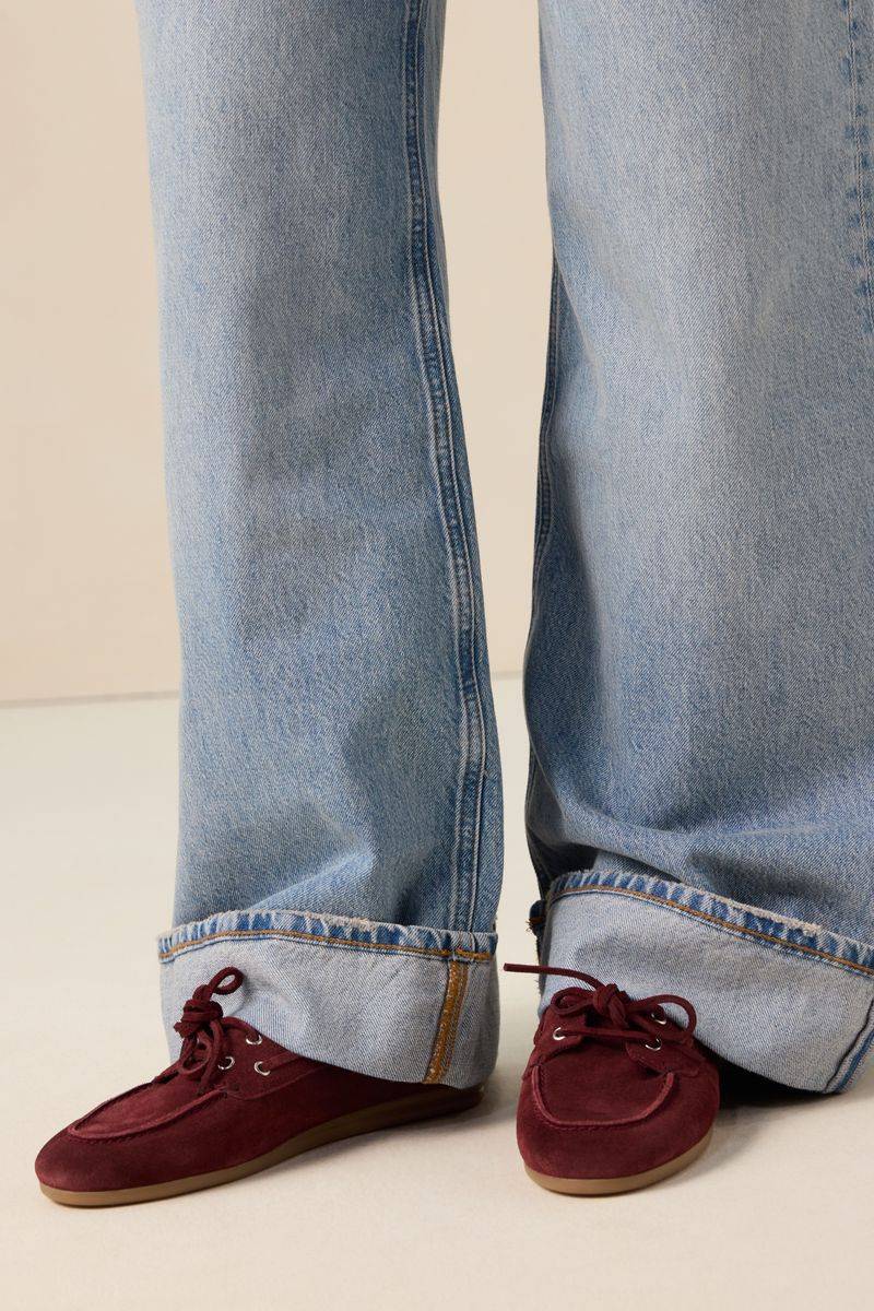 Bootsschuhe Aus Veloursleder - Dunkelrot von Sissy-Boy