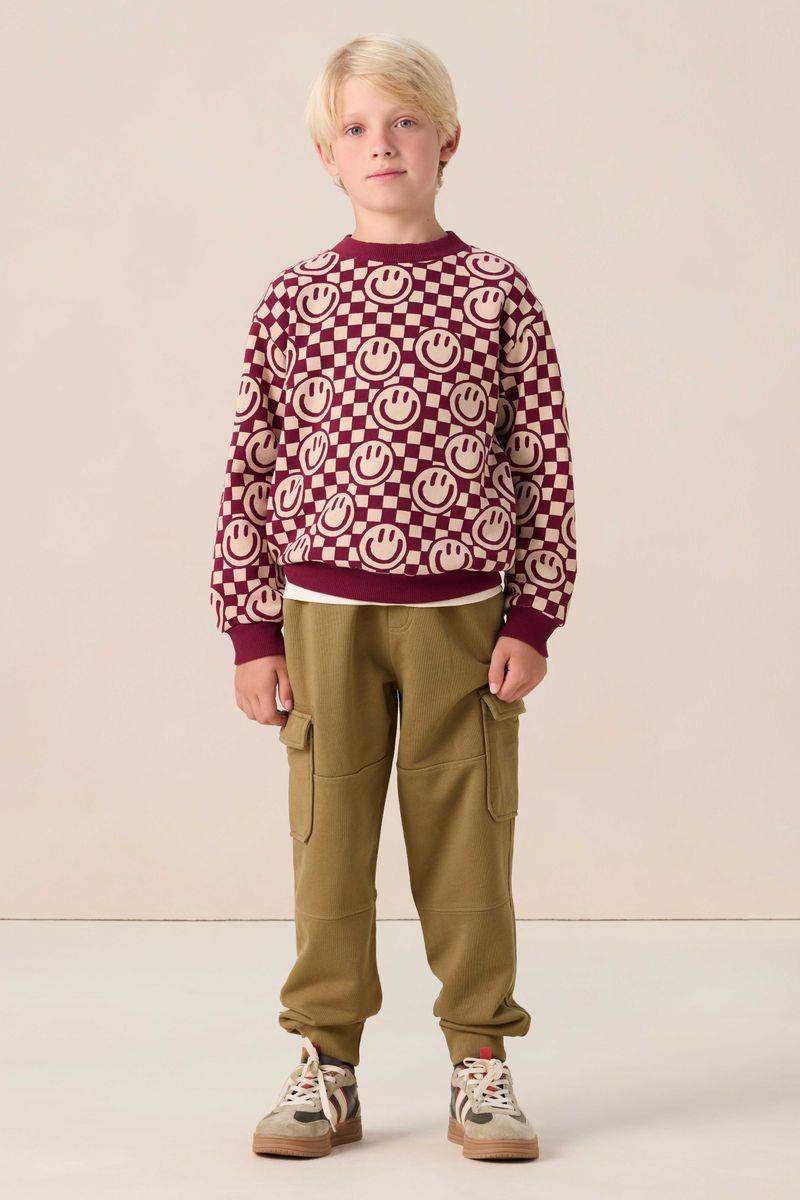 Sweater Mit Smiley-Print - Dunkelrot von Sissy-Boy