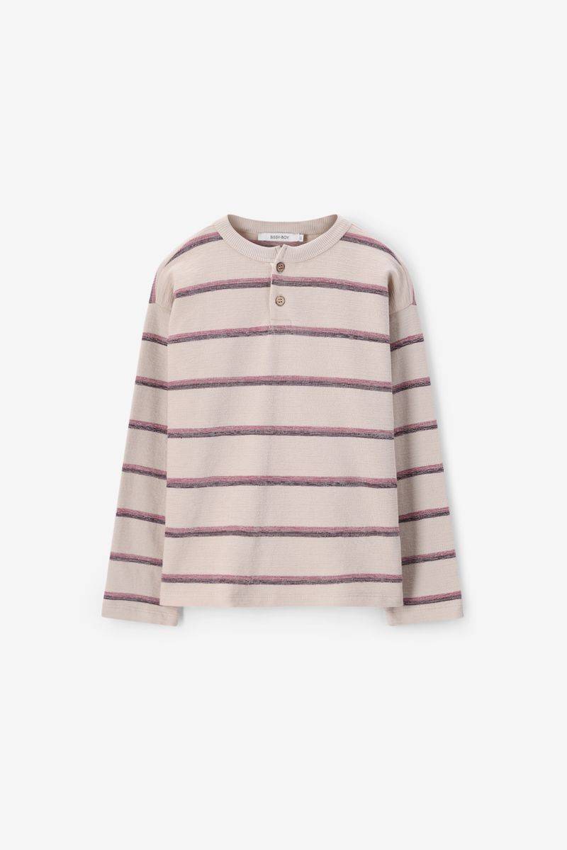 Gestreiftes Langarmshirt - Beige von Sissy-Boy