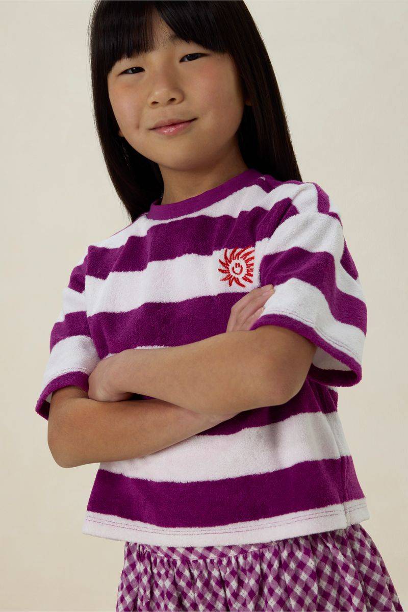 Gestreiftes Nicki-Shirt - Lila von Sissy-Boy