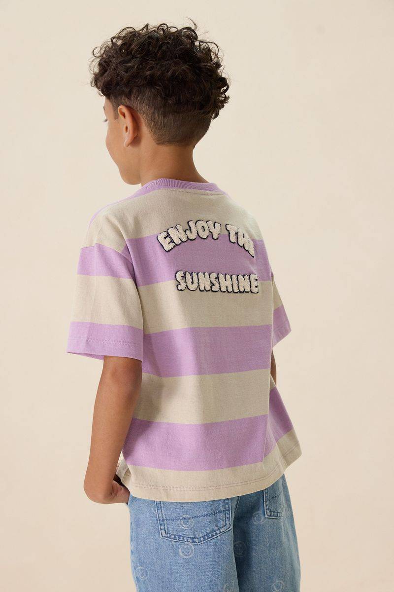 Gestreiftes T-Shirt - Flieder von Sissy-Boy