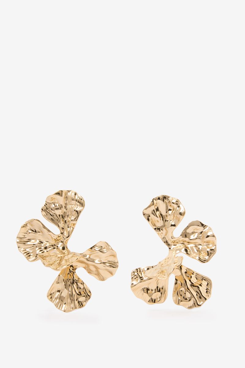 Gold-plated Ohrringe Mit Großer Blume von Sissy-Boy