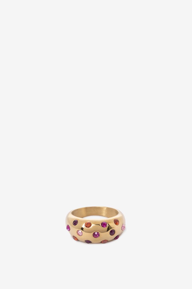 Gold-plated Ring Mit Steinchen von Sissy-Boy