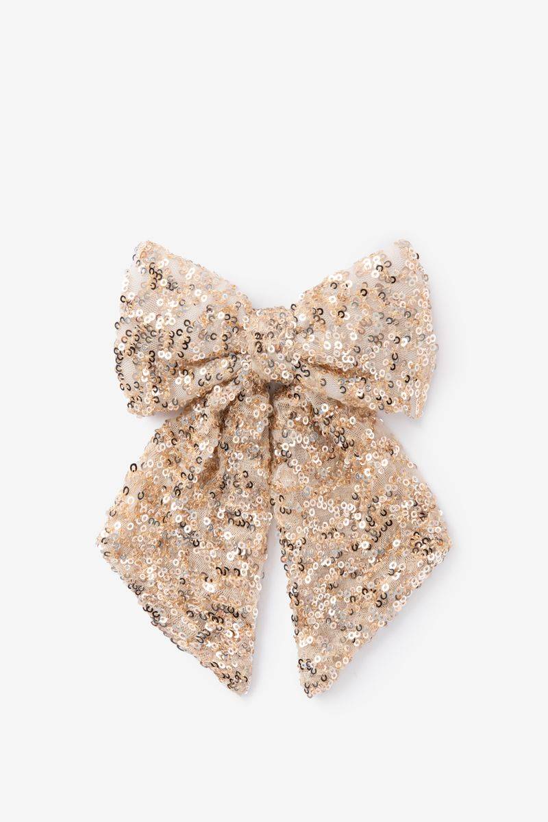 Haarspange Mit Schleife - Goldfarben von Sissy-Boy