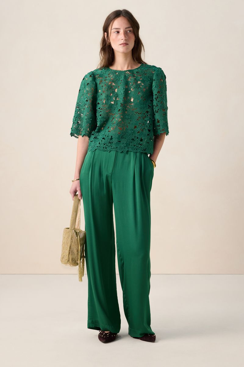 Weite High Waist Hose - Grün von Sissy-Boy