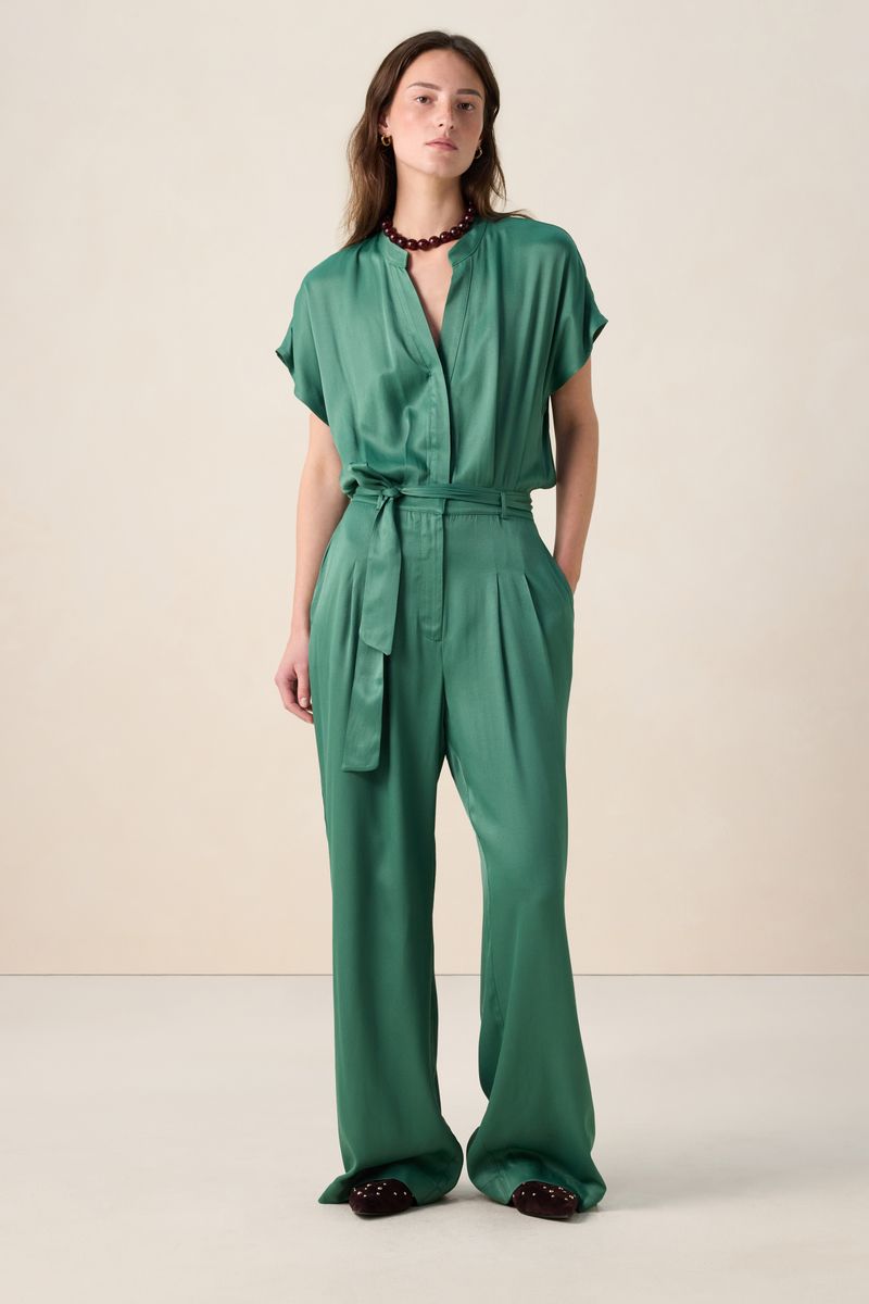 Groene Jumpsuit Met Open Rug von Sissy-Boy