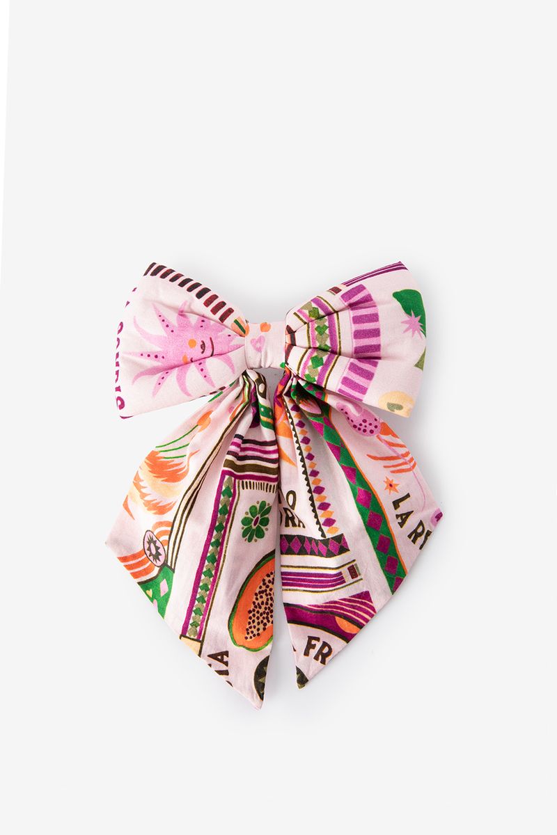 Haarspange Mit Gemusterter Schleife - Hellrosa von Sissy-Boy