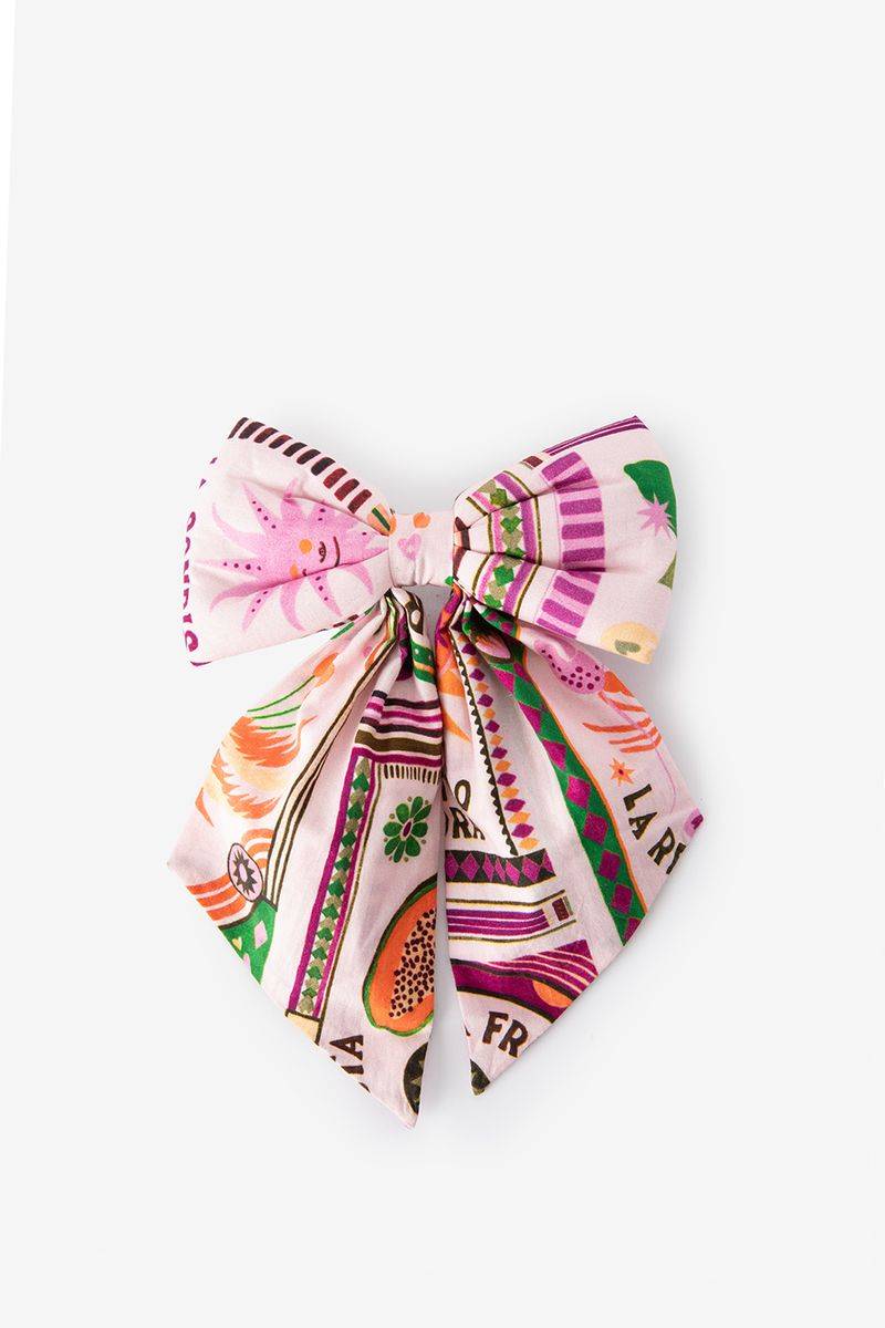 Haarspange Mit Gemusterter Schleife - Hellrosa von Sissy-Boy