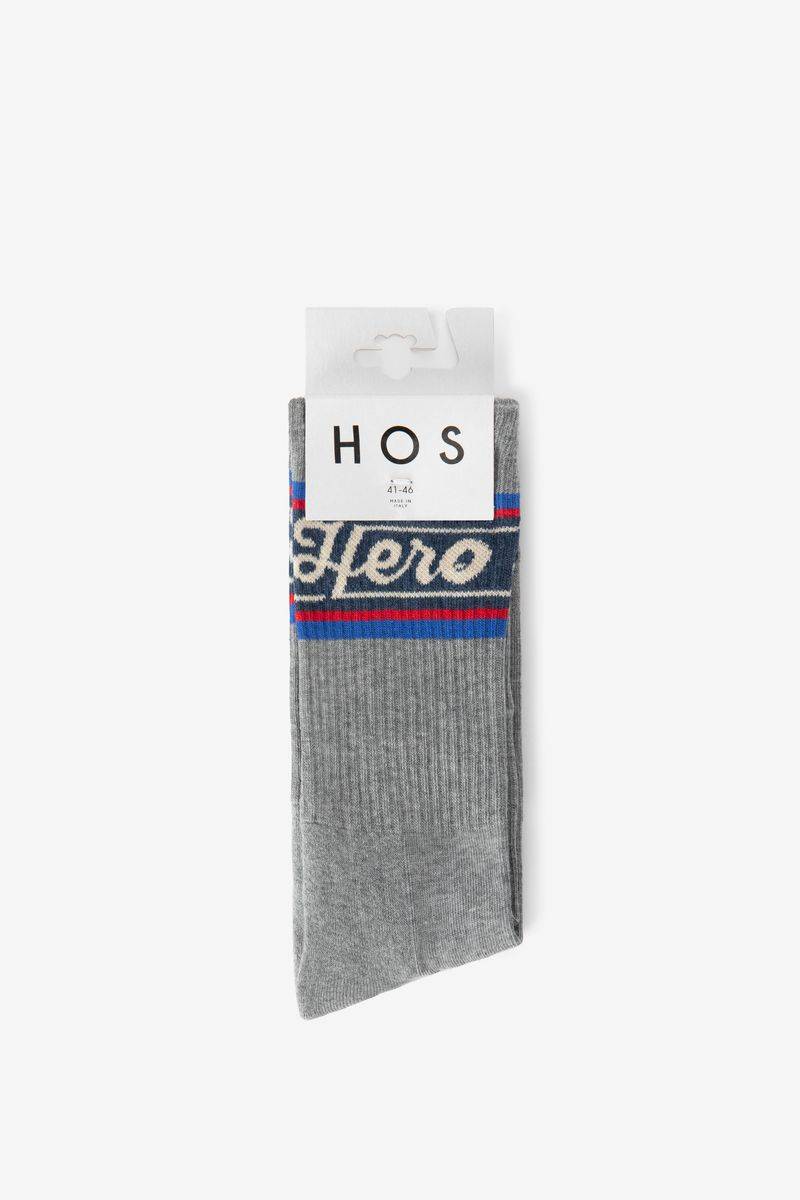 Heroes On Socks Socken Mit Streifen - Grau von Heroes on Socks