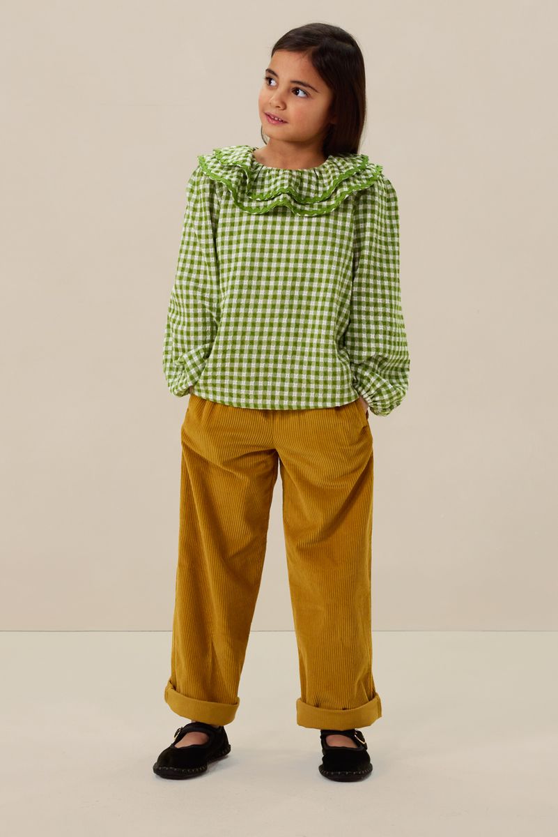 Karierte Rüschenbluse - Grün von Sissy-Boy
