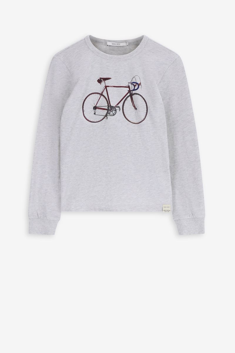 Langarmshirt Mit Fahrrad-Print - Hellgrau von Sissy-Boy