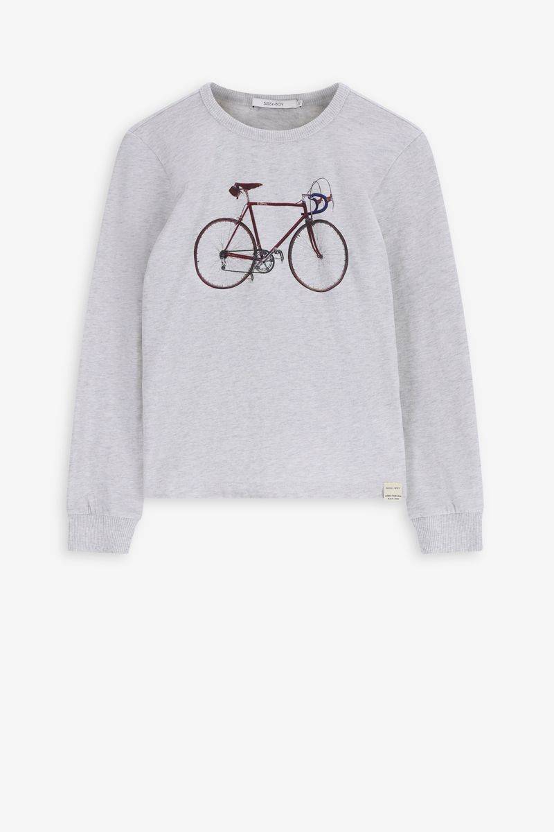 Langarmshirt Mit Fahrrad-Print - Hellgrau von Sissy-Boy