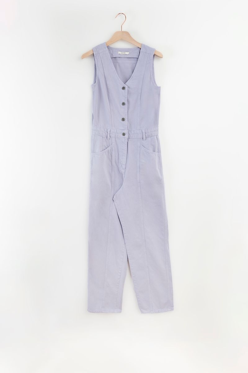 Lavendel Jumpsuit Met Knopen von Sissy-Boy