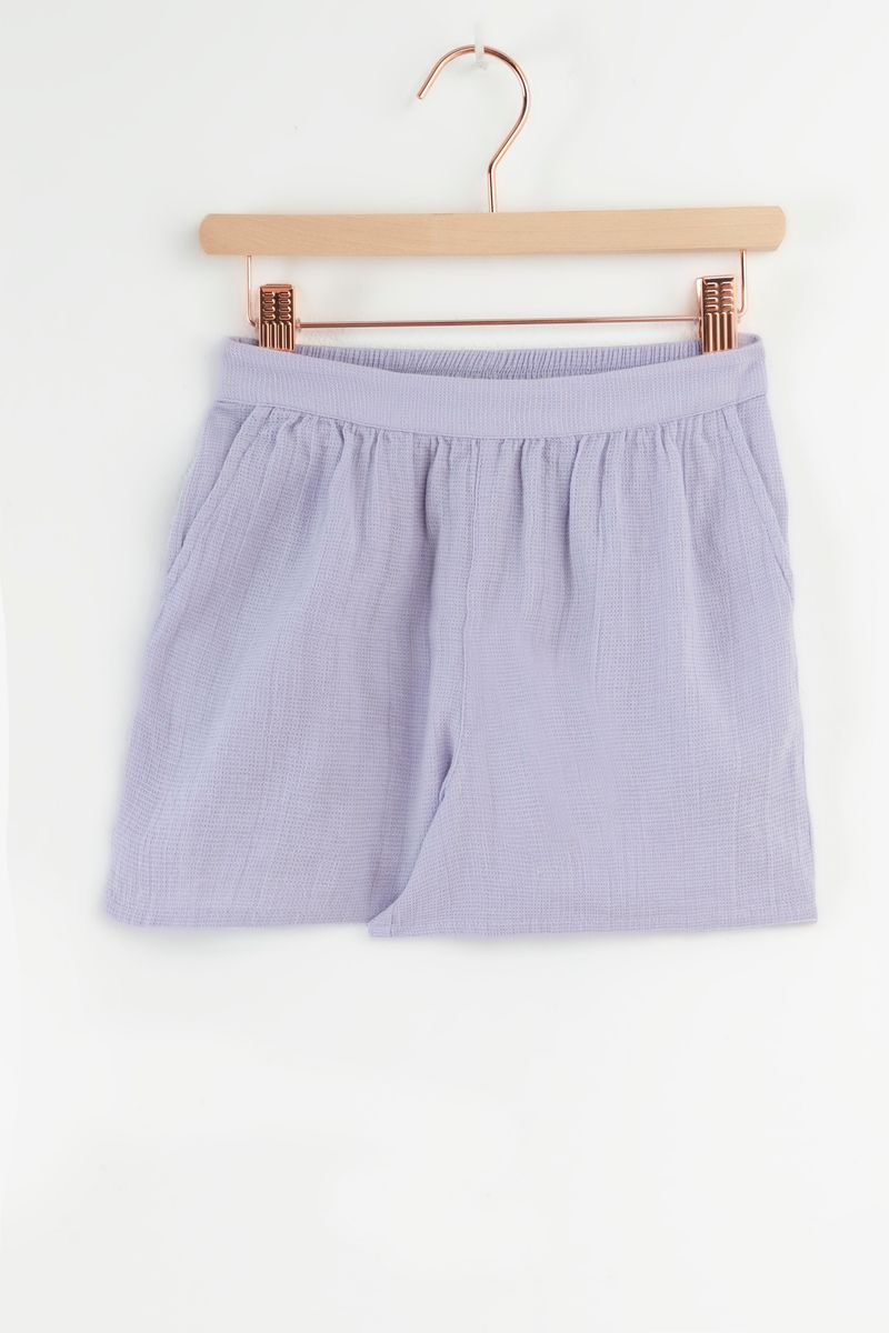 Lavendel Shorts Met Wafelstructuur von Sissy-Boy