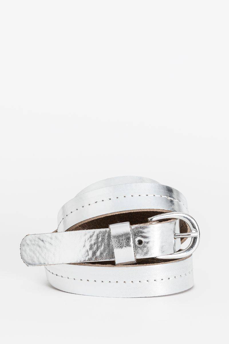 Ledergürtel - Silberfarben von Sissy-Boy