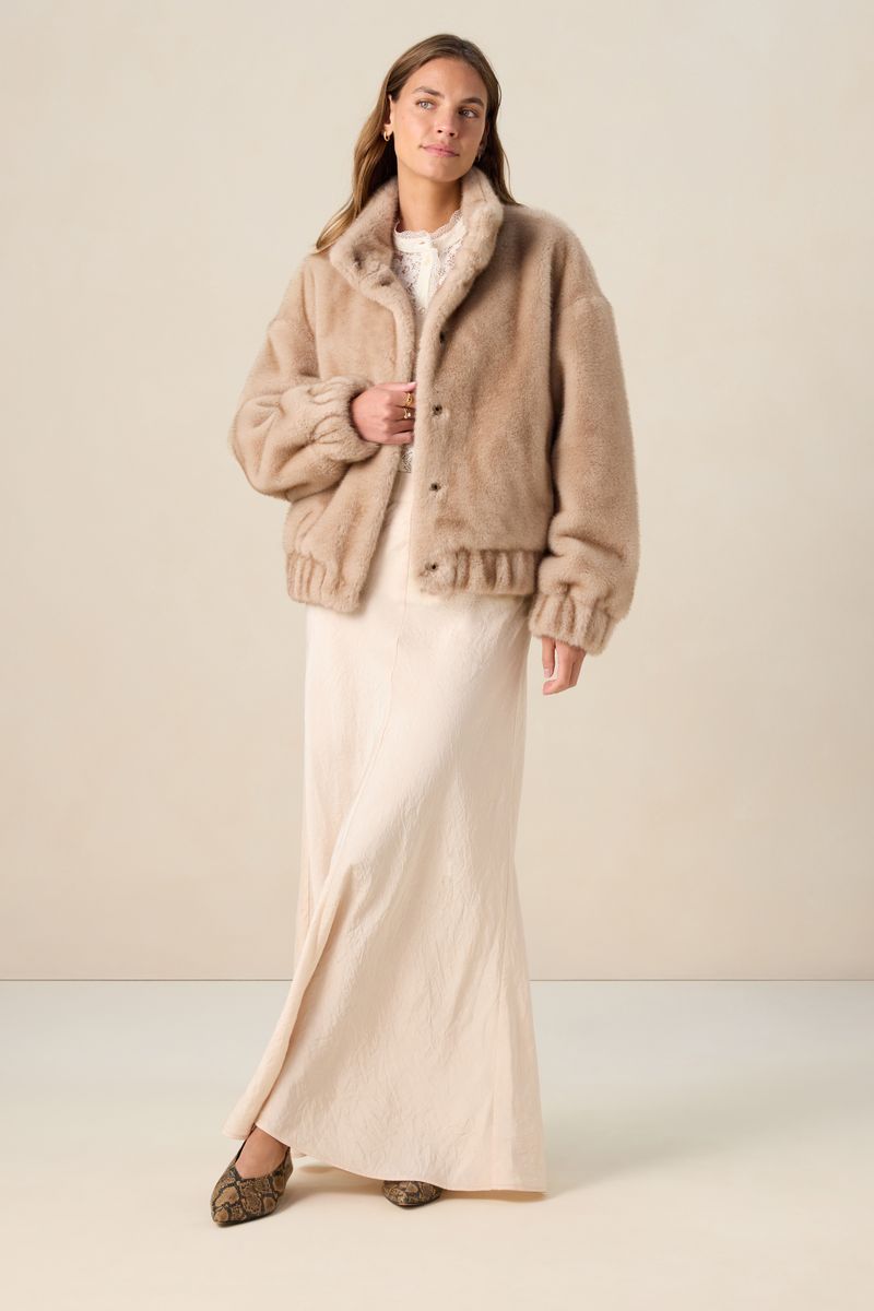 Lichtbruine Faux Fur Jas Lichtbruine Faux Fur Jas von Sissy-Boy