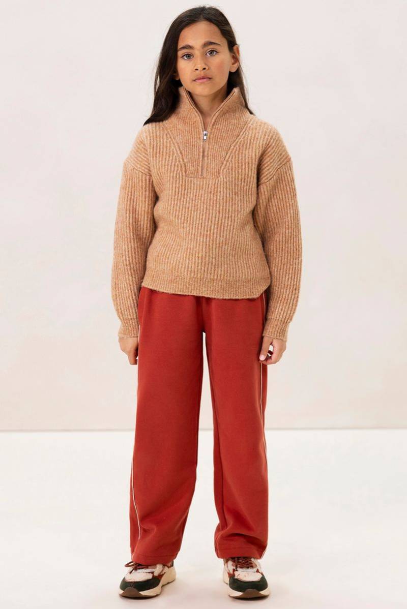 Strickpullover Mit Reißverschluss - Hellorange von Sissy-Boy