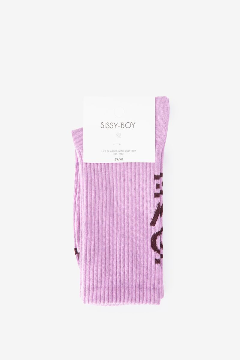 Socken Mit Aufschrift - Flieder von Sissy-Boy
