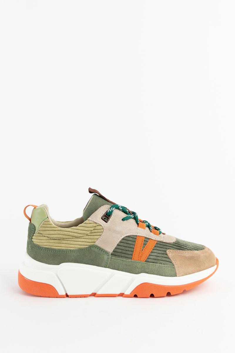 Veloursleder-Sneaker Mit Orangefarbenen Details - Mehrfarbig von Sissy-Boy