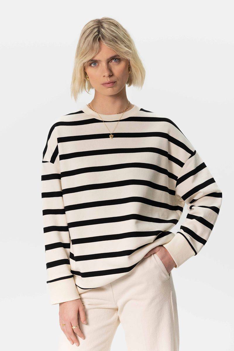 Oversize-Sweater Mit Streifen - Offwhite von Sissy-Boy