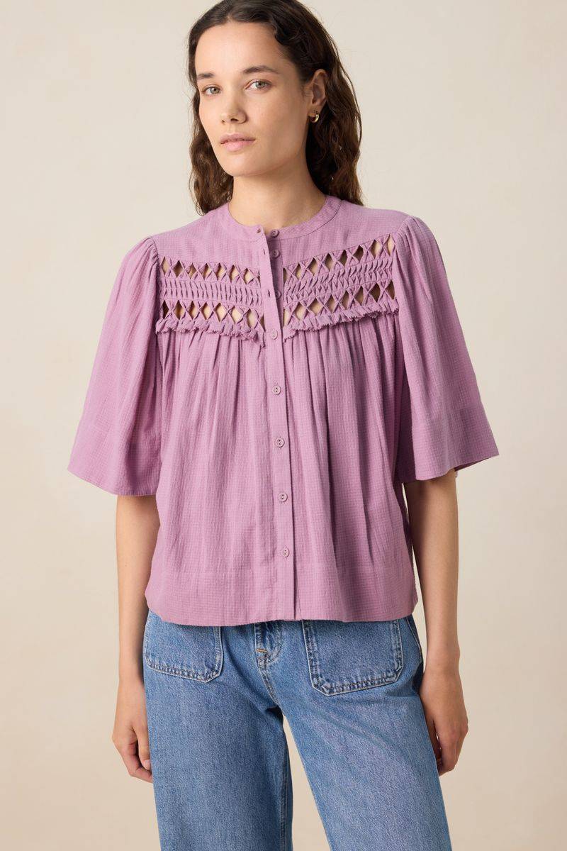 Bluse Mit Puffärmeln - Lila von Sissy-Boy