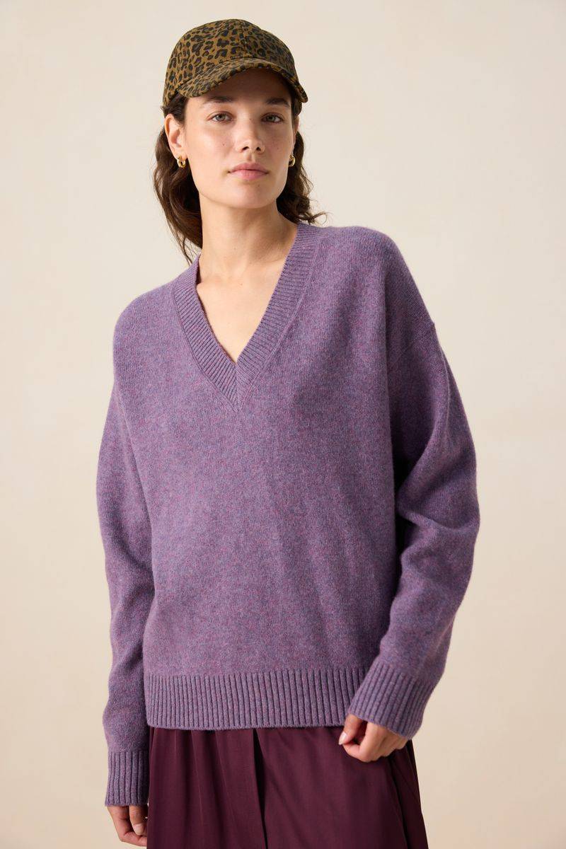 Pullover Mit V-Ausschnitt - Lila von Sissy-Boy