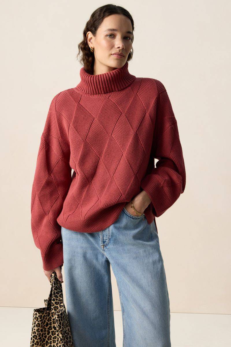 Pullover Mit Strickmuster - Rot von Sissy-Boy