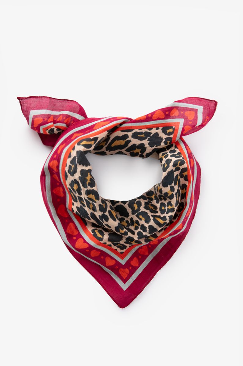 Tuch Mit Leoprint - Rot von Sissy-Boy