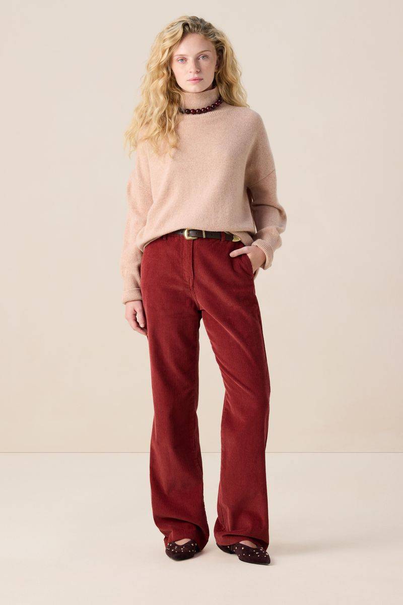 Straight Leg Cordhose - Dunkelrot von Sissy-Boy