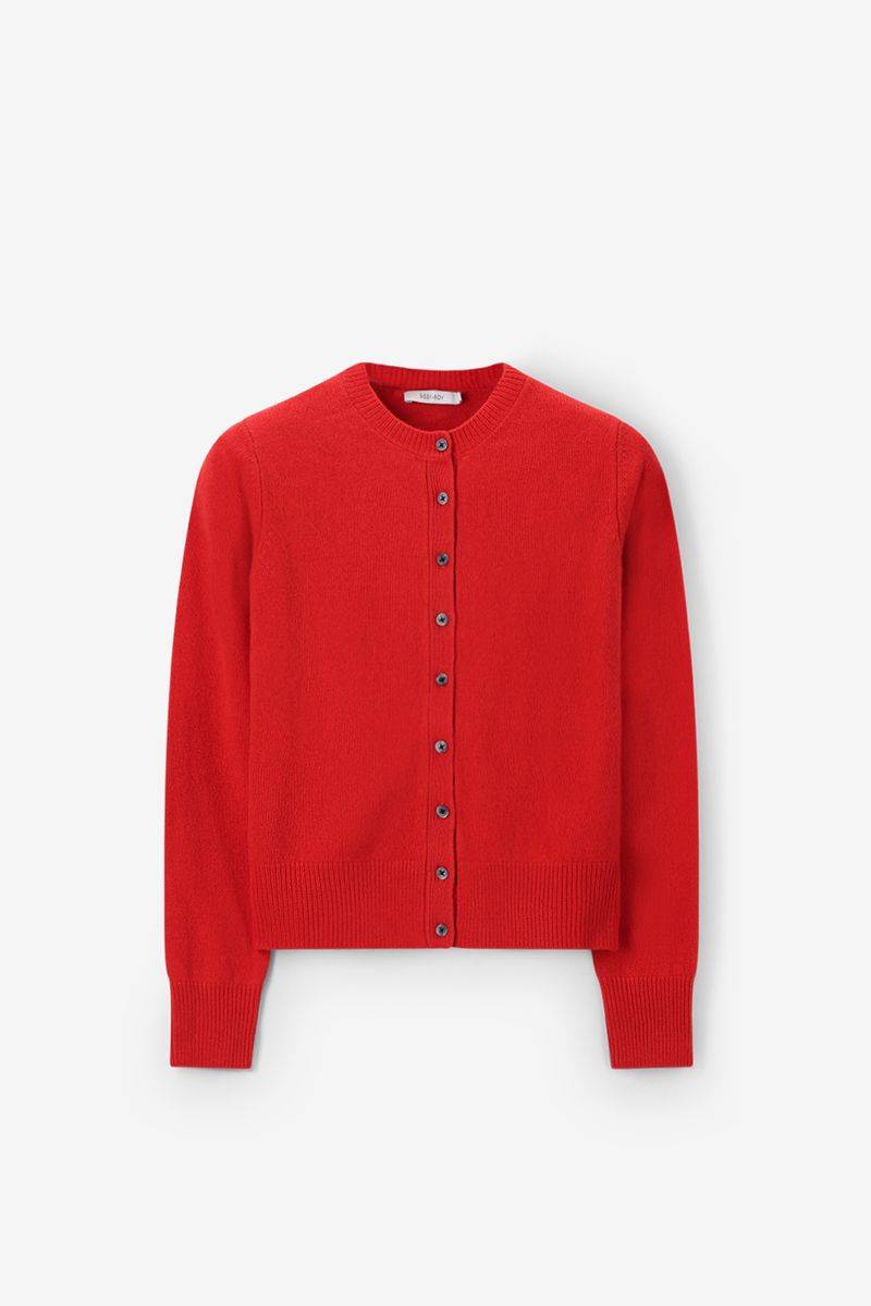 Strickjacke Mit V-Ausschnitt - Rot von Sissy-Boy