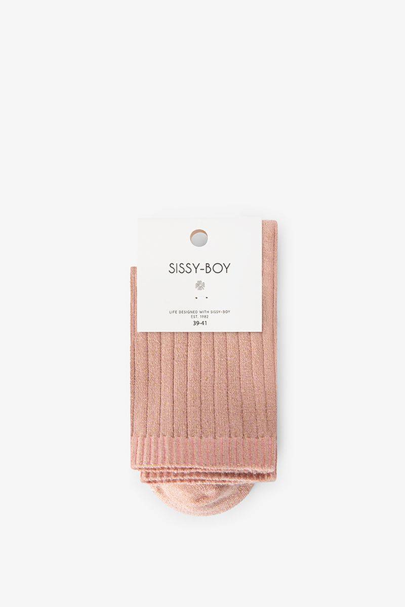 Glitzersocken Mit Rippmuster - Rosa von Sissy-Boy