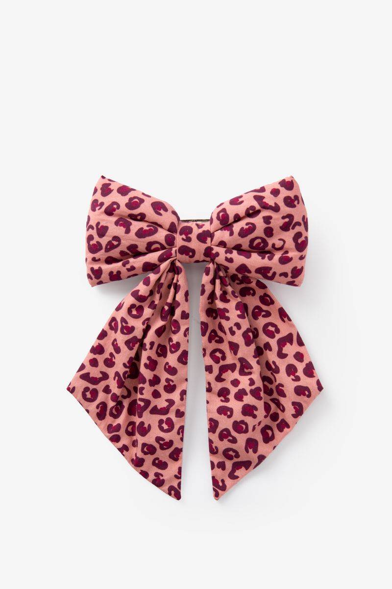 Haarspange Mit Schleife Und Leoprint - Rosa von Sissy-Boy