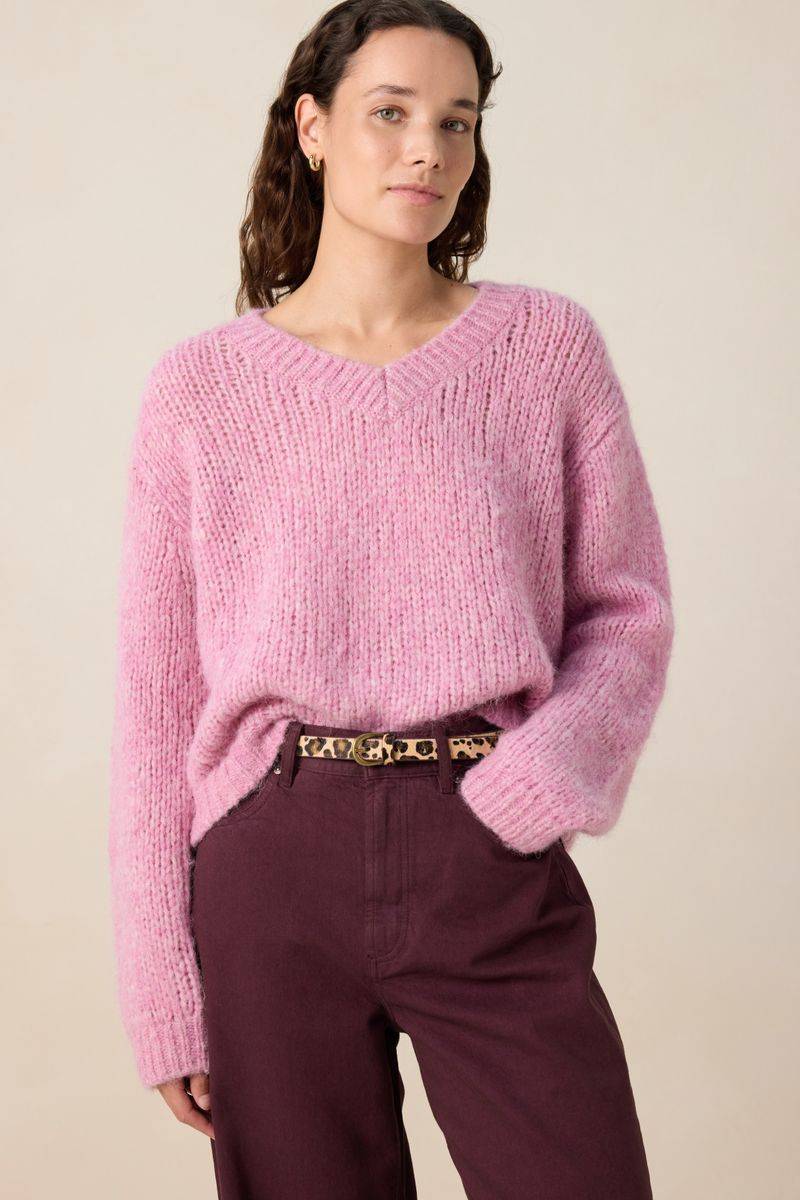 Pullover Mit V-Ausschnitt - Rosa von Sissy-Boy