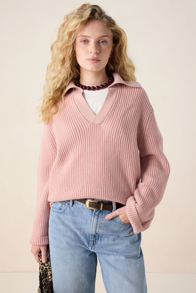 Pullover Mit V-Ausschnitt - Rosa von Sissy-Boy