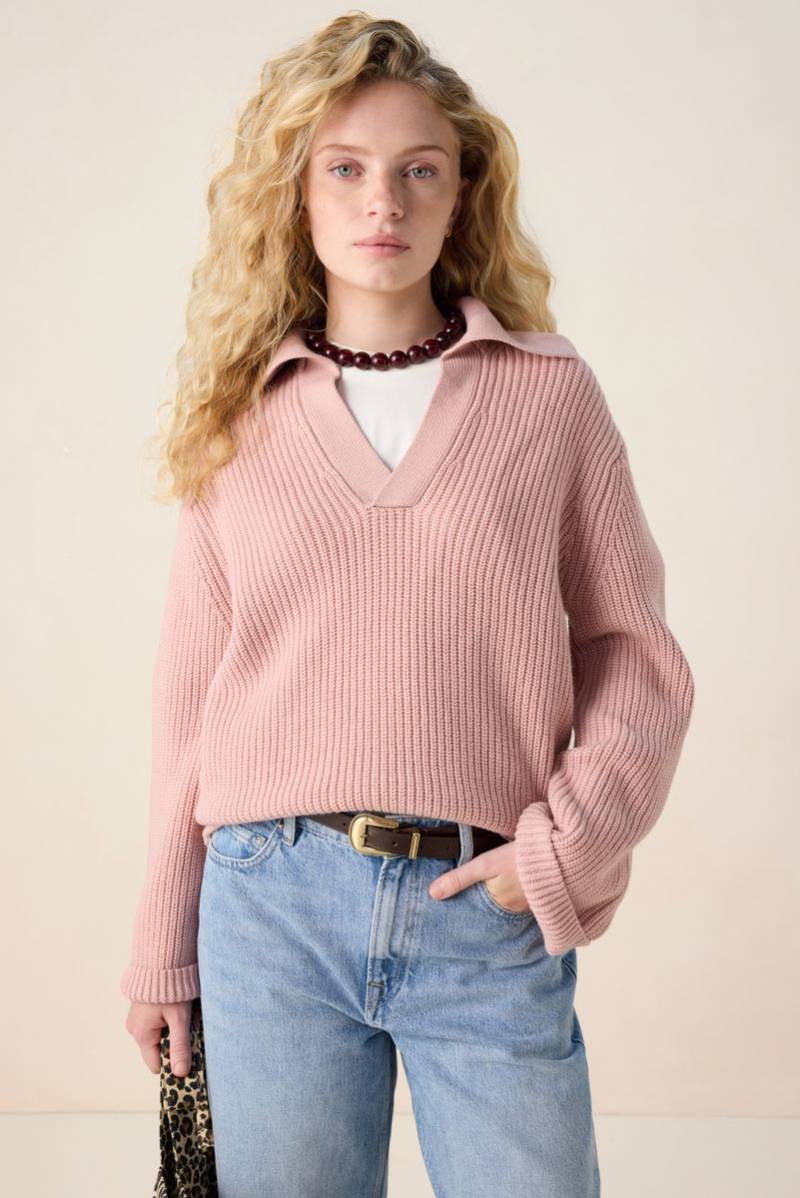 Pullover Mit V-Ausschnitt - Rosa von Sissy-Boy