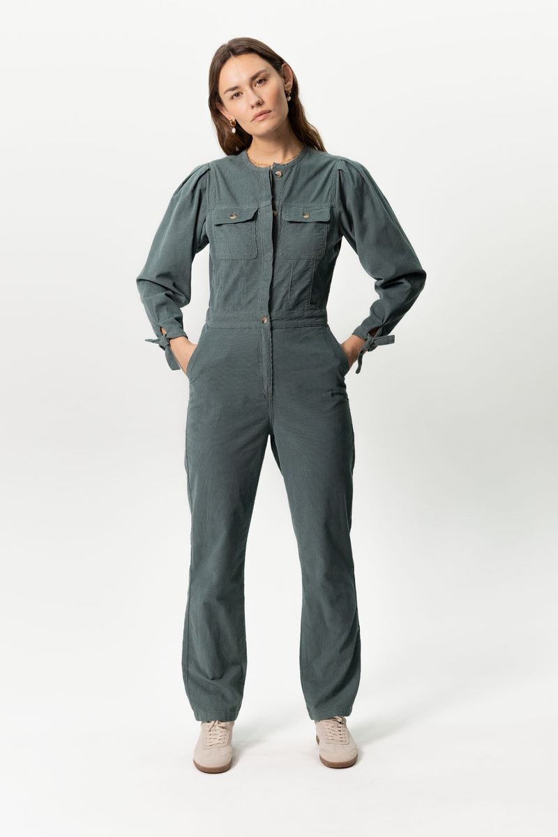 Samt-Jumpsuit - Grünblau von Sissy-Boy