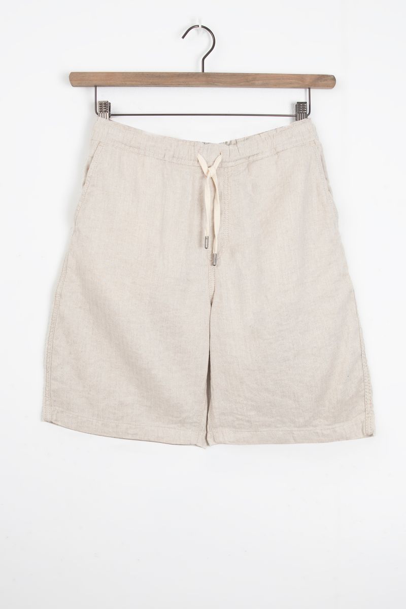 Shorts Mit Fischgrätenmuster Und Kordelzug - Beige von Sissy-Boy