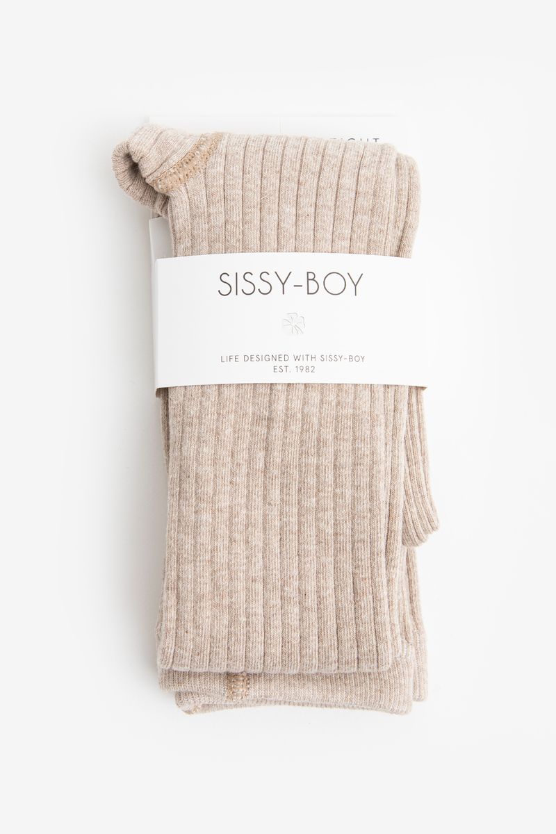 Strumpfhose Mit Rippmuster - Beige von Sissy-Boy