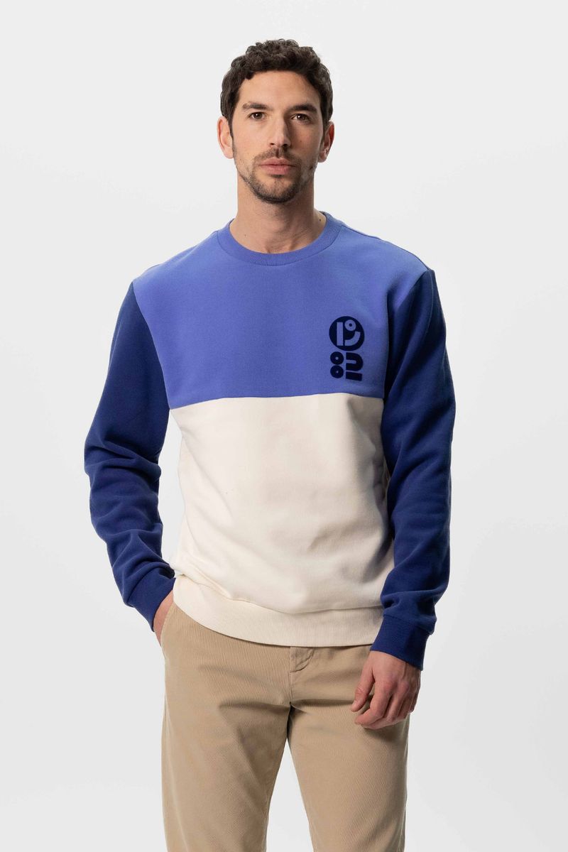 Sweater In Colorblocking-Optik - Blau von Sissy-Boy