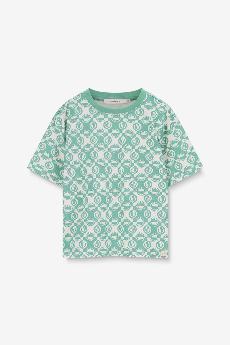 T-Shirt Mit Smiley-Print - Grün von Sissy-Boy