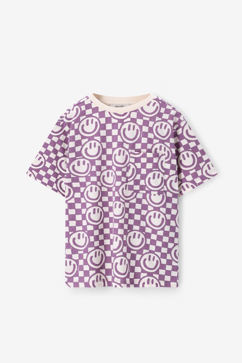 T-Shirt Mit Smiley-Print - Lila von Sissy-Boy