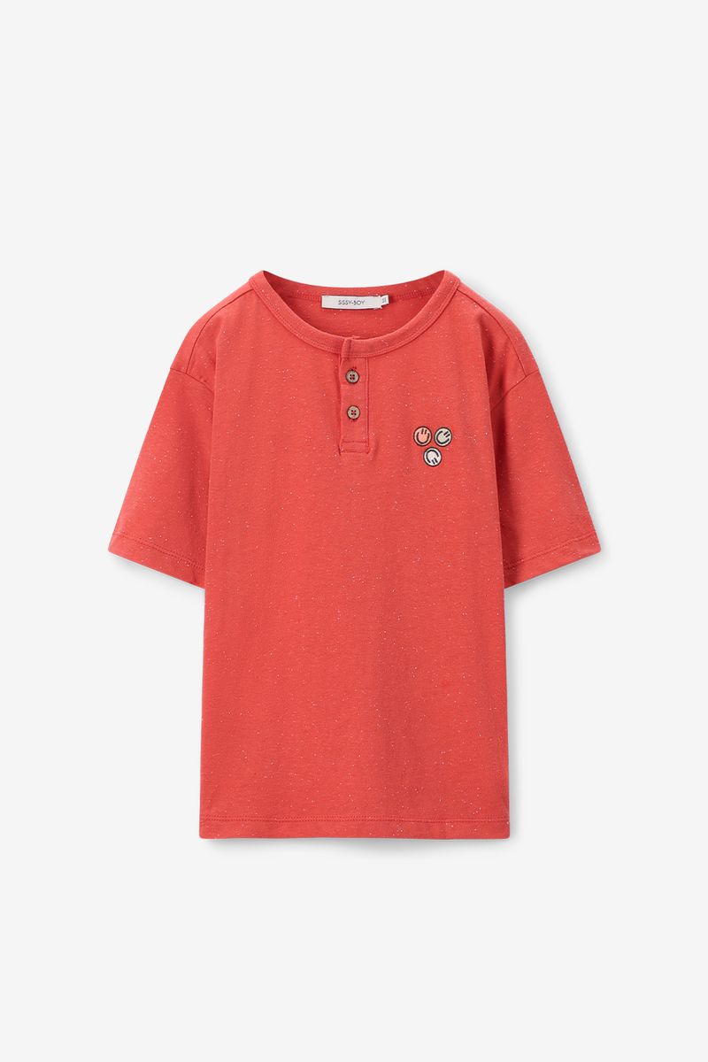 T-Shirt Mit Stickerei-Detail - Hellrot von Sissy-Boy