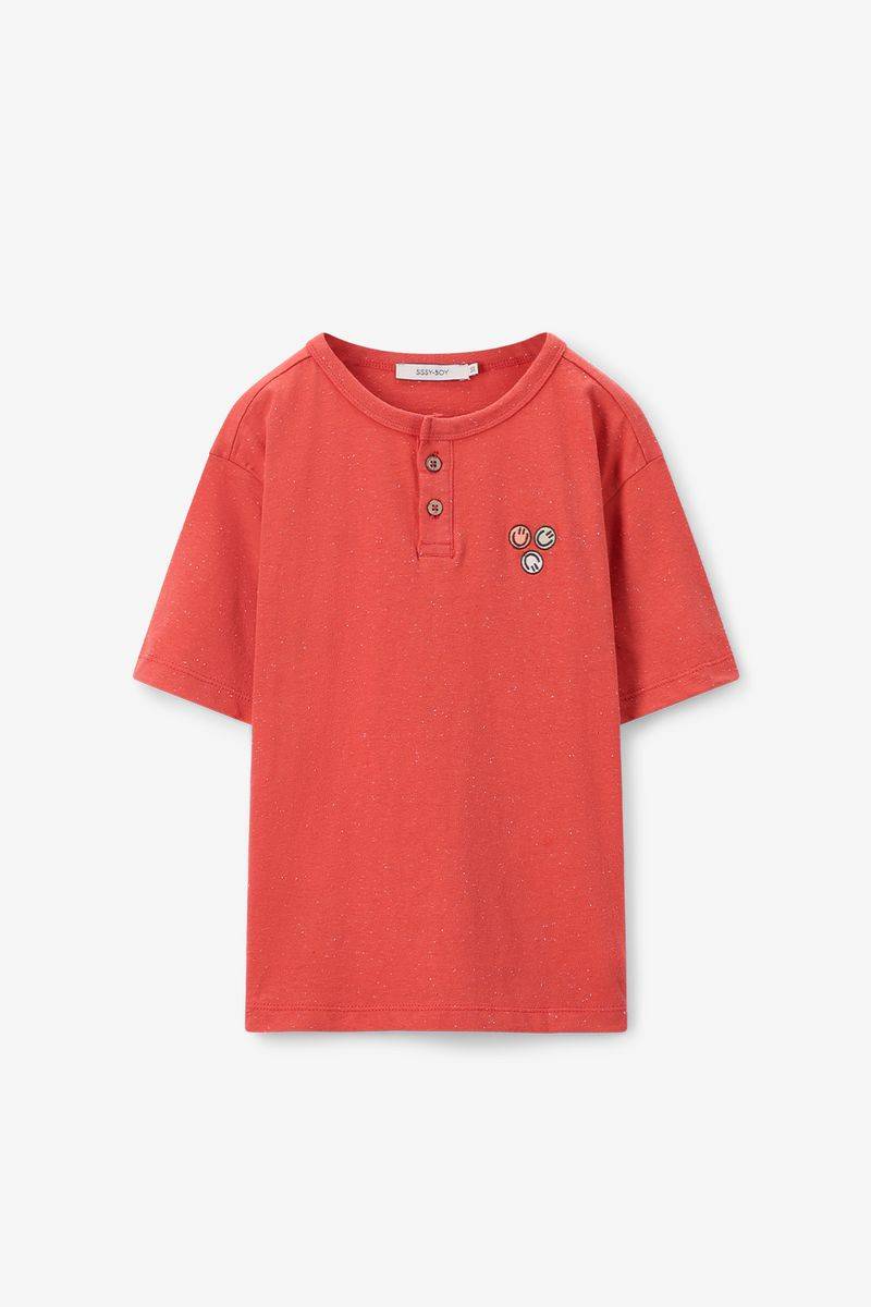 T-Shirt Mit Stickerei-Detail - Hellrot von Sissy-Boy