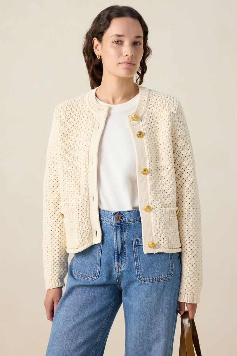 Strickjacke - Weiß von Sissy-Boy