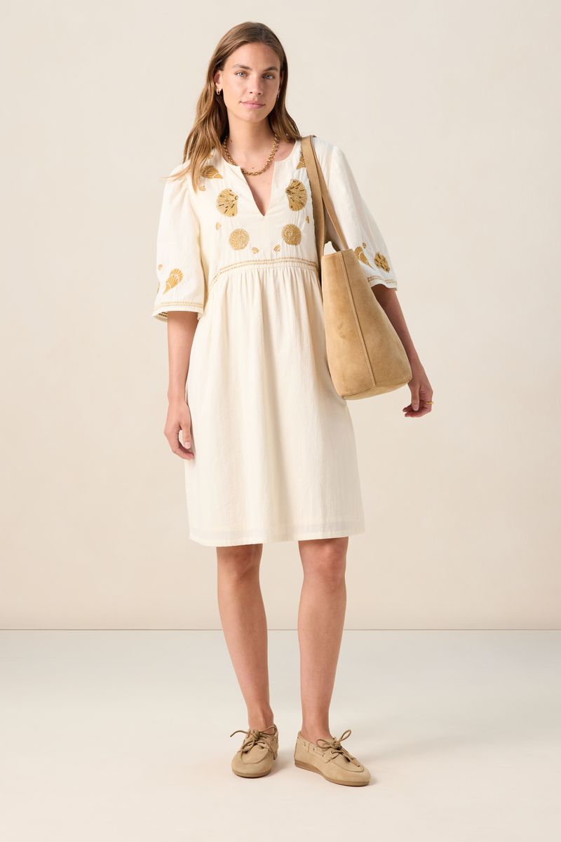 Midi-Kleid Mit Stickerei - Weiß Midi-Kleid Mit Stickerei - Weiß von Sissy-Boy