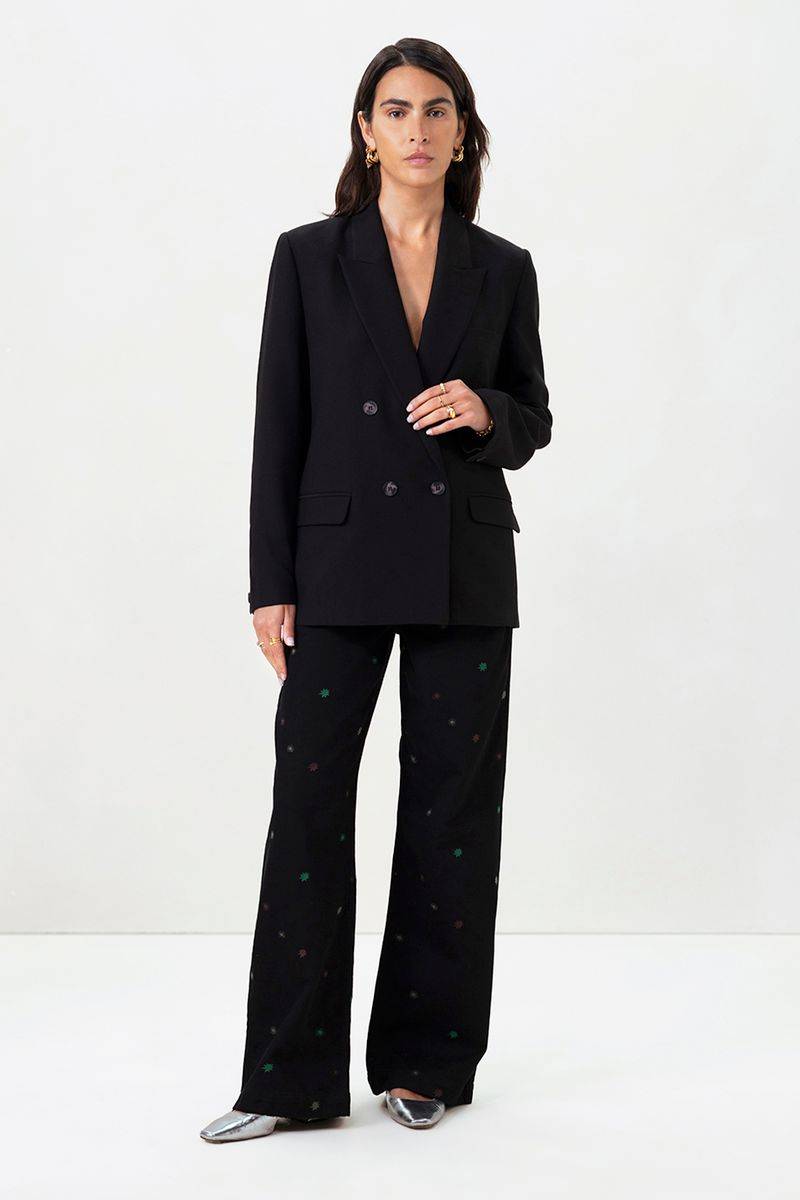 Straight Leg-Jeans Mit Stickerei - Schwarz von Sissy-Boy