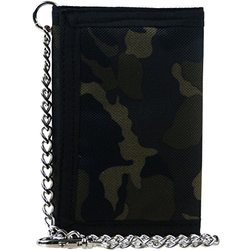 Generic Herren Trifold Slim Camouflage Portemonnaie mit Klettverschluss, Kette und Clip Handlich Camo - armee-grün, size: Einheitsgröße von Sister Jane