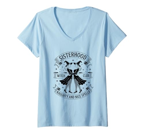 Damen Sisterhood Witch Club: Wunderbar Nette Zaubersprüche T-Shirt mit V-Ausschnitt Damen Sisterhood Witch Club: Wunderbar Nette Zaubersprüche T-Shirt mit V-Ausschnitt von Sisterhood Empowerment Spirit Magic