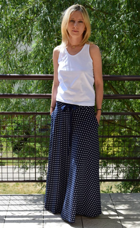 Baumwoll Rock Mit Taschen, Gummibund Strick von SistersBrand